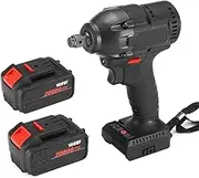 350N.m Brushless Electric Impact Wrench Cordless Waterproof Electric Screwdriver Kit with 2 x 20800mAh Li Battery, Drill Chuck, Converter, Sleeve, Drill, etc.