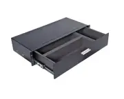 Xtreme RACK CASE MIC DRAWER BLACK 2U with Foam Compartments