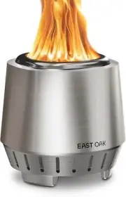 Fuoco Smokeless Tabletop Fire Pit 3 in 1 Ash Pan Portable Wood & Pellet Firepit