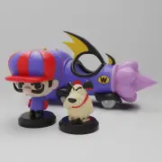 UNPAINTED Wacky Races Mean Machine Chibi 3d Printed Models