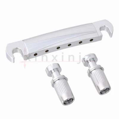 Set Stop Tailpiece for Les Paul Guitar Bridge Chrome