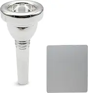 Pangmao Professonal 6 1/2AL Tenor Trombone Mouthpiece Silver Plated, Euphonium Mouth Piece Replacement Brass Instruments Accessories