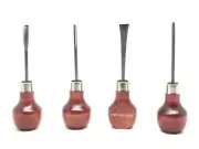 Ramelson Beginners Wood Carving Hand Chisel & Gouge Set 4pc Gunsmith Tools 117x4