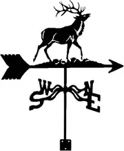 Wind vanes, Outdoor Garden Weathervane with Animal Ornament, Stainless Steel Weather Vane Wind Direction Indicator Kit Yard Easy to Assemble - Mosquito
