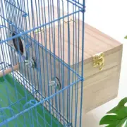 Wood Bird Breeding-Nest Box Parakeet Budgie Cockatiel-Nesting Breeding -US