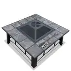 NNEDSZ Pit BBQ Grill Smoker Table Outdoor Garden Ice Pits Wood Firepit