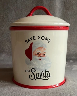 Hallmark Christmas Vintage/Retro Style/Design Save Some For Santa Cookie Jar NEW