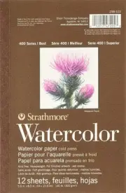 Strathmore (298-103 400 Series Watercolor Pad, 5.5"x8.5", 5.5x8.5, multicolor