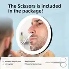 Distortion-free Hand Mirror Compact Magnifying Glass 360 Degrees Rotary with Led