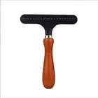 Carpet Rake, Carpet Groomer Rake,Pet Hair Remover,Iron Comb with Wooden7797