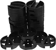 TEHAUX 20pcs Computer Tower Stand CPU Holder Desk Foot Pad Under Desk Pc Stand Office Accessory Black Easy to Move Sturdy Material Simple Appearance Ventilated Design
