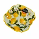 IL Mulino Lemons Lemon Tree Floral Butterfly Melamine Dinner Plates Set of 4