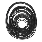 30 Pcs Cassette Tape Recorder Cassette Tape Machine Belt Cassette Maintenance Belts Recorder Drive Belt Repair Black 0.12X13.5CM