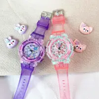 在飛比找Yahoo!奇摩拍賣優惠-星黛露兒童發光手錶女孩玲娜貝兒卡通玩具防水幼兒園寶寶電子錶