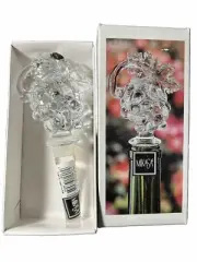 NEW IN BOX Mikasa Lead Crystal Bottle Stopper Wine Grapes Fruit Collection