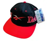 RARE VTG Reebok Golf John Daly Golf Cap Red & Black Adjustable SnapBack Men New