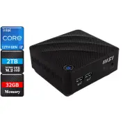 MSI Cubi 5 12M Intel Core i7 Mini PC, i7-1255U/32GB RAM/2TB NVMe SSD/Iris Xe ...