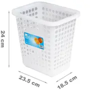 Plastic Basket 5.8L w Handle Storage Laundry Hamper Caddy Container Small