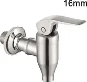 Stainless Steel Beverage Dispenser Tap Replacement Tap, Wine Juice Rotary Tap Beer Tap Water Dispenser for Beer Keg (16mm)