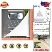 Custom Size White Triangle Shade Sail - 95% UV Blockage for Outdoor Comfort