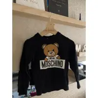 在飛比找蝦皮購物優惠-Moschino kid 黑色熊經典款長袖上衣