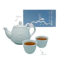 在飛比找松果購物優惠-浮雕山茶花1壺2杯 茶具組 109BC-A391 (4.4折