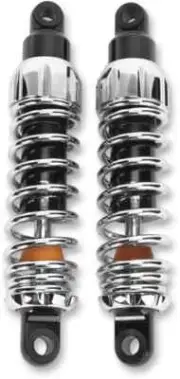 Prog 444 Rear Shock 12in Chrome Pair Heavy Duty HD Dyna Sturgis FXDB 91