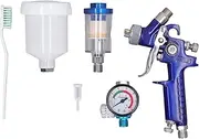 Respicefinem HVLP Spray Gun with Pressure 0 8mm Nozzle Low Pressure Paint Sprayer Gun 125ml Pot Portable and High Efficiency Ideal for Multiple Fields