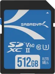 Rocket V60 512GB SD UHS-II Memory Card R270MB/s W170MB/s (SD-TL60-512GB)
