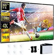YiYunTE Portable Projector Screen, 16:9 HD Projector Screen Foldable Projection Screen Indoor Outdoor Cinema Theater Projector Screen 72 inch Projection Screen Home Bedroom Projector Screen