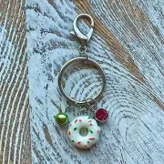Donut Charm Keychain Purse Charm Backpack Charm Sweet Treats, Junk Food Gift NEW