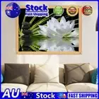 White Lotus 5D DIY Diamonds Painting Crystal Diamonds Mosaic Painting Home Decor