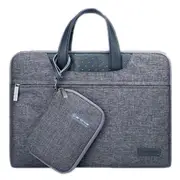 15 Inch Business Series Exquisite Zipper Handheld Laptop Bag With Independent Power Package For Macbook Lenovo And Other Laptops Internal Size:35.0X24.0X3.0Cm(Grey)