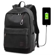 Usb Charging Port Laptop Backpack Men's Canvas Outdoor Travel Sports Bag Bags