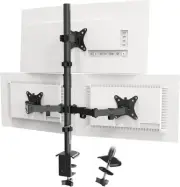 Monitor Bracket 3 Monitors for 17-32 Inch Flat & Curved Screen, 80 cm Rod