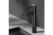 Cefito Bathroom Basin Mixer Tap Round Tall Faucet Vanity Laundry Black
