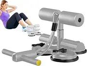 Sit up Bar Floor, Stomach Trainer Ab Workout Machine, Home Gym Equipment with Suction Cups and Resistance Bands for Women and Men