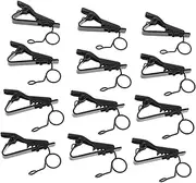 Abaodam 20pcs Metal Lapel Microphone Clips - Secure Tie Clip Lavalier Mic Replacement Mic Clip For Outdoor Live Streaming Conferences