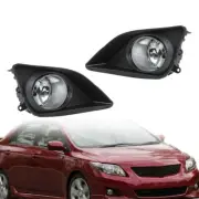 For 2009-2010 Toyota Corolla Pair of Fog Lights Lamps w/Black Cover Switch kits (for: Toyota)