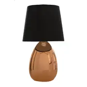 Libby Touch Table Lamp - Copper with Black Shade