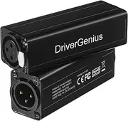 DriverGenius X-Shield | Single-Channel XLR Ground Loop Noise Isolator – Passive Hum Eliminator for Audio Interfaces, Mixing Consoles, etc.M/F (2 Pcs/1 Pack)