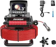 Sewer Pipe Camera 1080P HD 4.3" IPS Screen Borescope With 12 Adjustable LEDs, IP68 Waterproof Drain Inspection Cable for Wall Duct Pipe Plumbing (JXEY220231222)