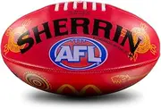 Sherrin Official AFL 2022 SDNR Super Soft Touch Indigenous Football Size 3 Red