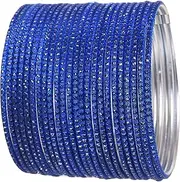 [Touchstone] "Colorful Bangle Collection Indian Bollywood Alloy Metal Multi Purpose Pretty Rich Look Textured Designer Jewelry Bangle Bracelets Set of 24 for Women.