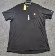 Carhartt T Shirt Mens XL Tall Blk Force Relaxed Fit Mid Weight Short Sleeve Crew