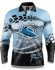 Cronulla Sharks NRL Trax Off Road Camping Shirt Sizes S-5XL BNWT