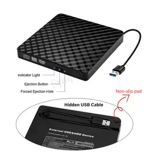 Usb 3.0 便攜式外置 DVD/CD RW 驅動器刻錄機刻錄機 DVD RW 光驅 CD/DVD ROM 播放器