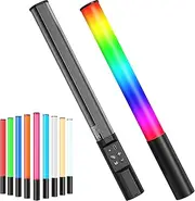 Heysliy Handheld Light Wand, Portable RGB Studio Tube Light with 1000 Lumens & 2600mAh Rechargeable & Adjustable Brightness & Color, LED Light Stick for Photography, Video, Gaming