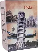 POPETPOP Decorative Vintage Fake Book Safe with Lock Keys Hidden Storage Box for Money Jewelry Valuables Stylish Discreet Book Design for Home Office Decor