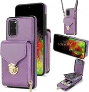 [UDBKKDX] Wallet Case for Samsung Galaxy A54 5G, Matte Leather with Viewing Stand Camera Lens Protection Shockproof Multiple Card Holders Cover Shoulder Straps Zipper case Cover